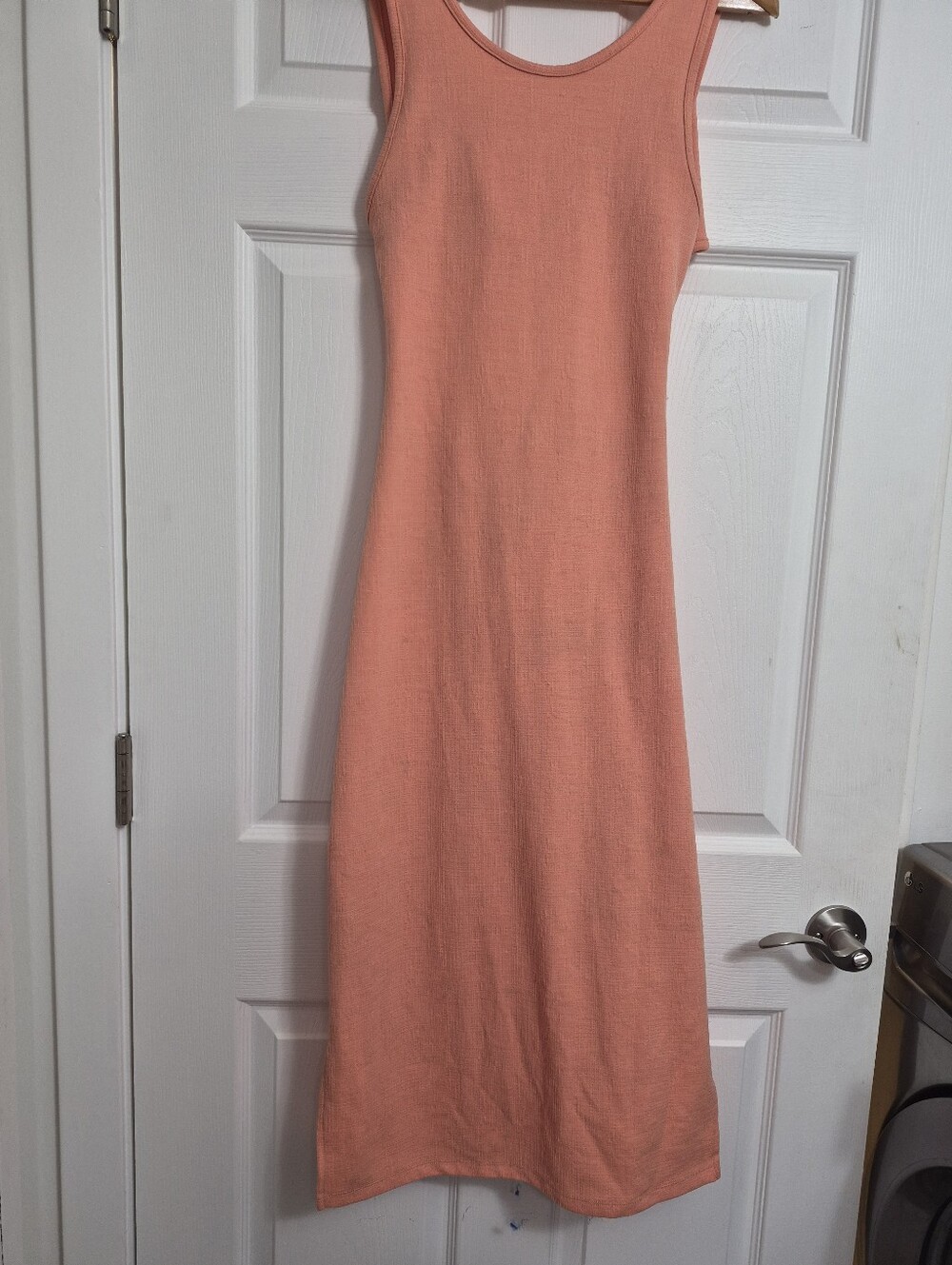Roxy Ribbed Tank Midi Dress in Corail